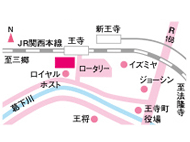 王寺駅前店の地図